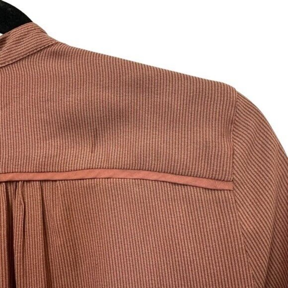 Free People XS Pebble Crepe Free Bird Top Terra Cotta Flowy Tunic Oversized - Picture 10 of 10